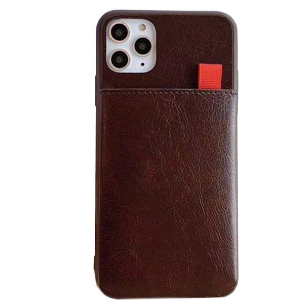 iPhone 11 Pro Max - Skyddsskal med Kortfack Kaffe Kaffe