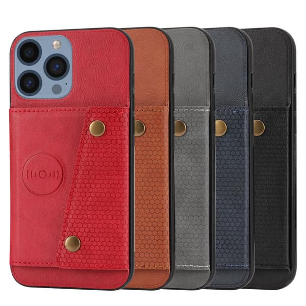 Kortfacksskal Retro Design kompatibel med iPhone 16 Pro Röd