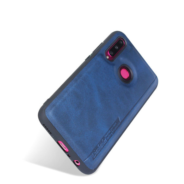 Effektfullt Skal i Pu-Läder - Huawei P Smart 2019 Ljusbrun