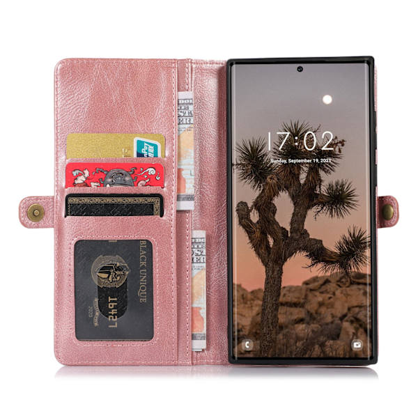 Praktiskt Plånboksfodral - Samsung Galaxy S22 Ultra Svart