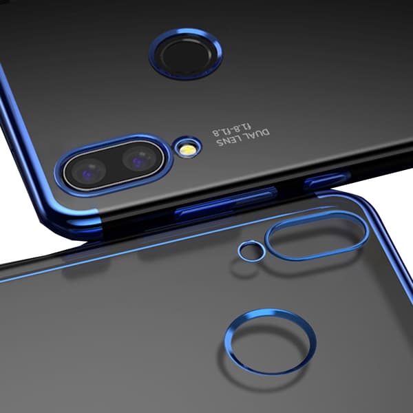 Huawei P Smart 2019 - Elegant Floveme Silikonskal Blå Blå