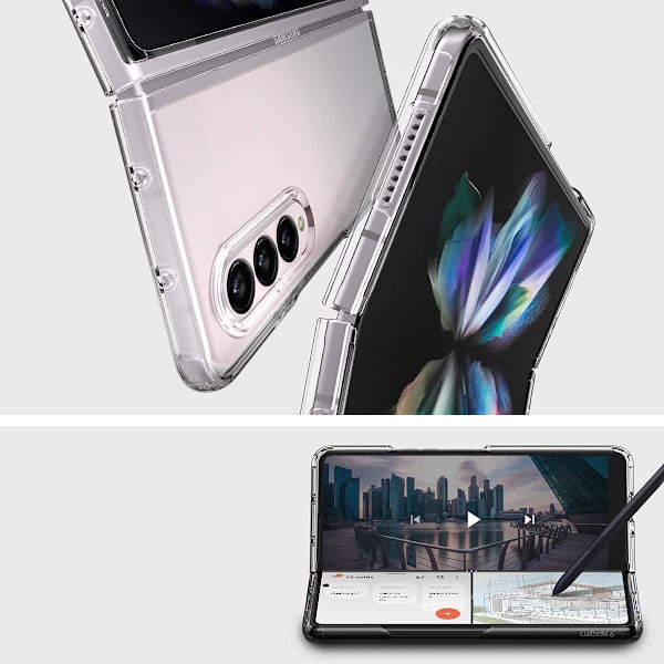 Skyddande Silikonskal - Samsung Galaxy Z Fold 3 Genomskinlig