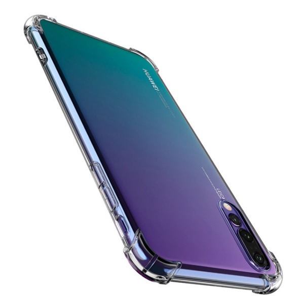 Flovemes Silikonskal med Skyddsfunktion för Huawei P20 Pro Transparent/Genomskinlig