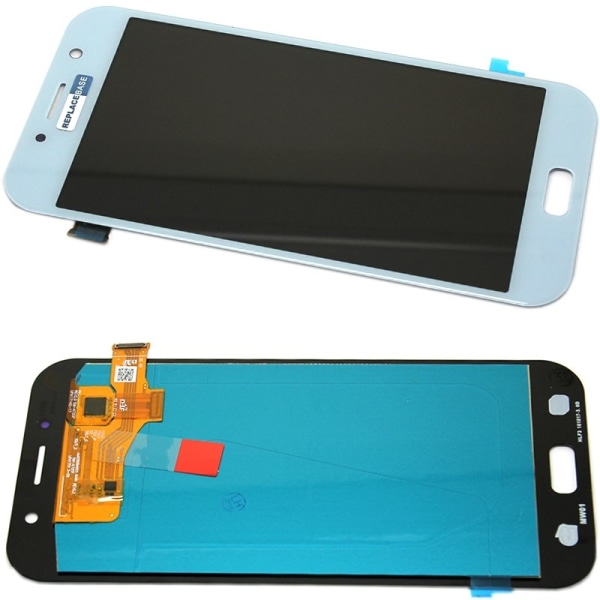 Samsung Galaxy A7 2017 - LCD Display Skärm BLÅ Blå