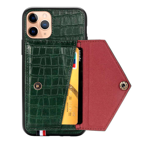 Praktiskt Skal med Kortfack - iPhone 11 Pro Max Blå