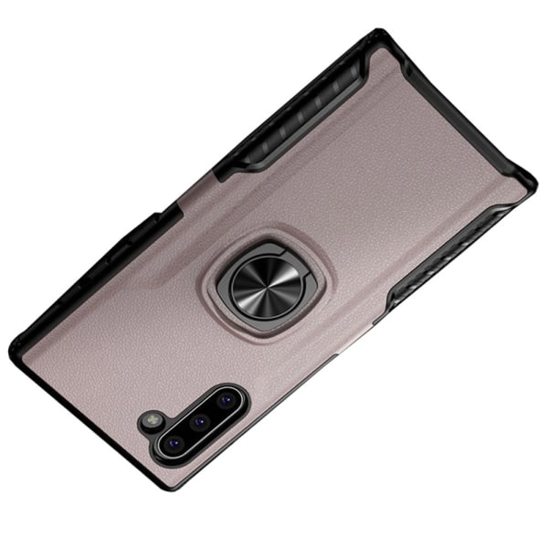 Sileä kotelo sormustelineellä Leman - Samsung Galaxy Note10 Svart