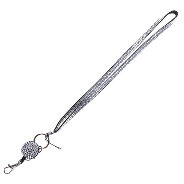 Praktisk Korthållare - Halsband, Nyckelband, Silver