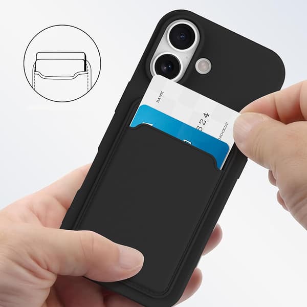 iPhone 17 skal med kort Lila