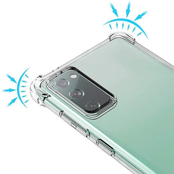 Skyddande FLOVEME Silikonskal - Samsung Galaxy S20 FE Svart/Guld