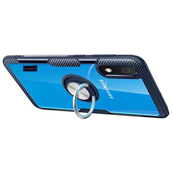 Skyddande Skal med Ringhållare - Samsung Galaxy A10 Mörkblå