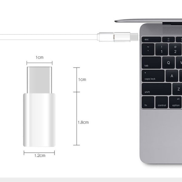 Apple Lightning till USB-C Adapter (USB 3.0) PLUG AND PLAY Vit