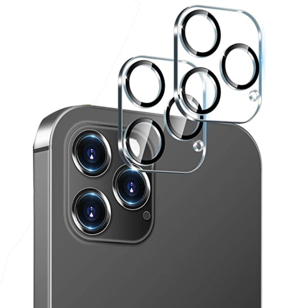 2-PACK Högkvalitativt Ultratunt Kameralinsskydd iPhone 12 Pro Transparent/Genomskinlig