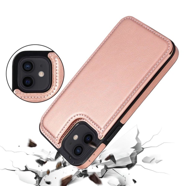 Gennemtænkt Nkobee etui med kortrum - iPhone 12 Mini Roséguld