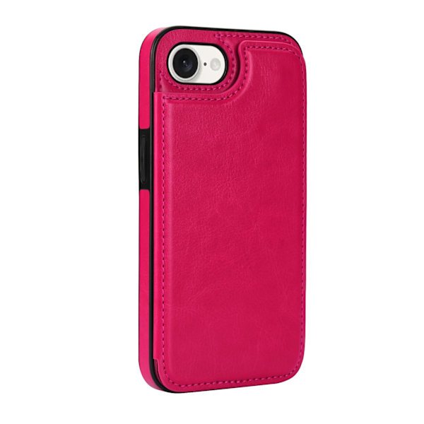 iPhone 16E - Plånboksfodral med Stil från NKOBEE Rose Röd