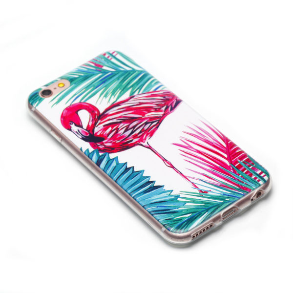 Retro-kuori (Palm Flamingo) iPhone 6/6S Plus -puhelimelle