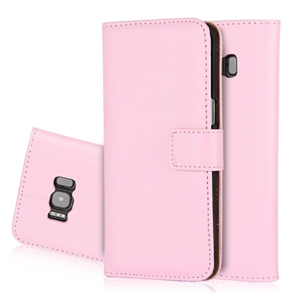 Stilig lommebokdeksel i skinn til Samsung Galaxy S8+ Röd