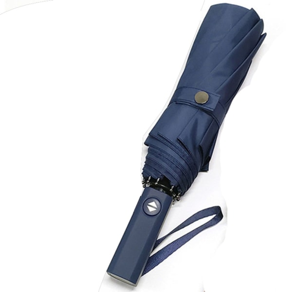 Praktiskt Stort Automatiskt Paraply Mörkblå XL