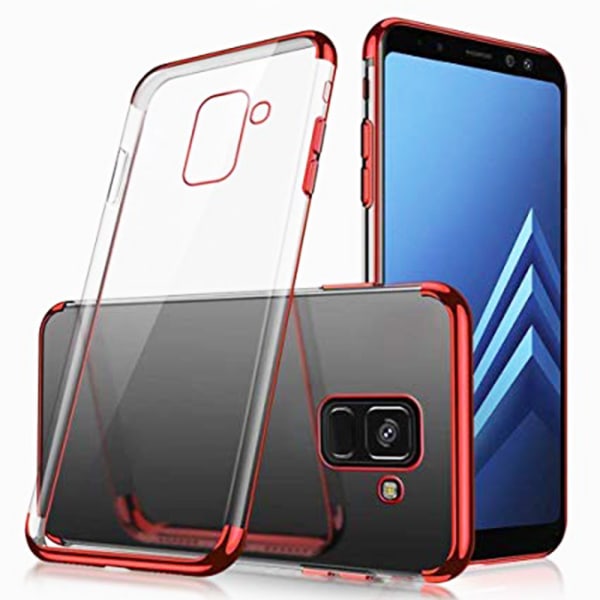 Støtdempende silikondeksel Floveme - Samsung Galaxy A8 2018 Röd