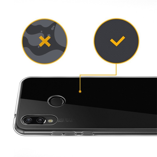 Smart Silikone Cover (Ruff-Grip) til Huawei P20 Lite Transparent/Genomskinlig