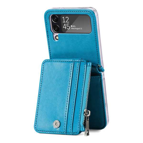 Cover med kortslot - Samsung Galaxy Z Flip 4 Blå