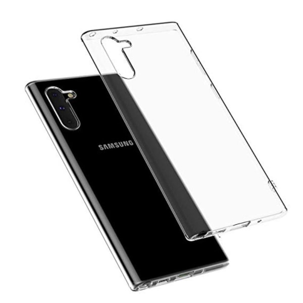 Iskuja vaimentava silikonikuori - Samsung Galaxy Note 10 Transparent/Genomskinlig