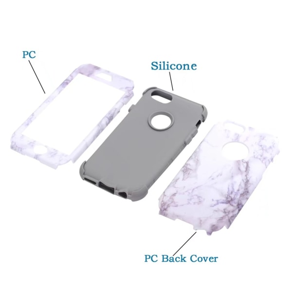 iPhone 6/6S Plus – CASUAL suojakotelo (3-osainen) Blå