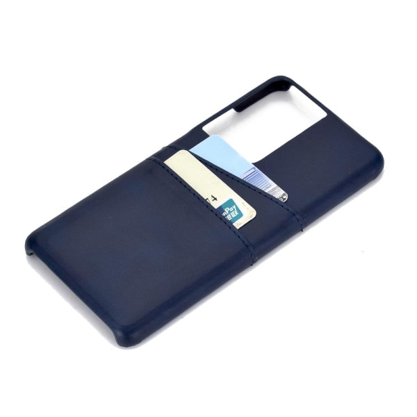 Stilfuldt cover med kortrum - Samsung Galaxy S21 Ultra Mörkblå