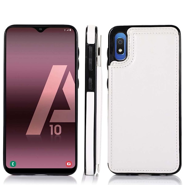 Effektfullt Skal med Korthållare - Samsung Galaxy A10 Svart