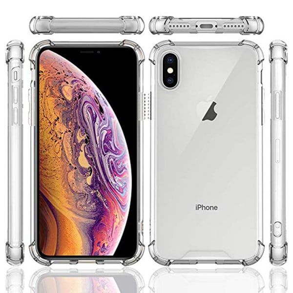 iPhone X/XS - Silikonskal Blå/Rosa