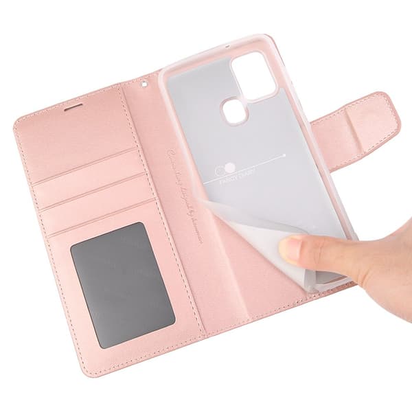 Plånboksfodral - Samsung Galaxy A21S Roséguld