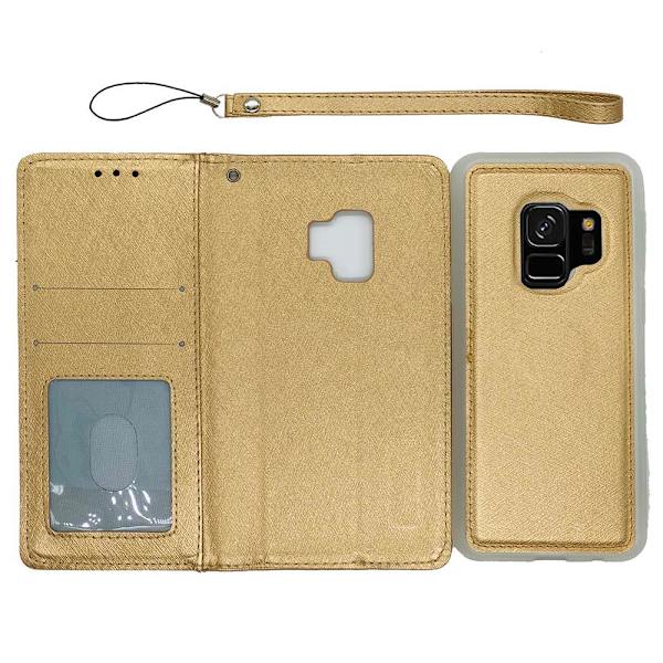 Smart Stilsäkert Plånboksfodral (DOVE) - Samsung Galaxy S9 Guld
