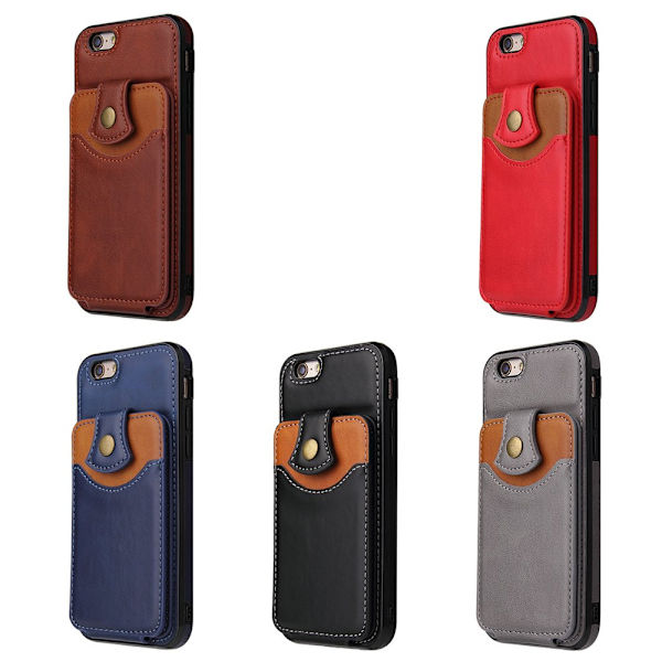 Effektfullt Skal med Kortfack - iPhone 8 Svart