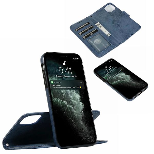Smidigt Dubbelfunktions Plånboksfodral - iPhone 12 Mini Lila