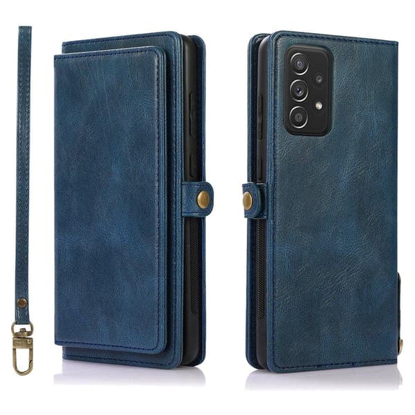Stilfuldt 2 i 1 Wallet etui - Samsung Galaxy A72 Mörkgrön