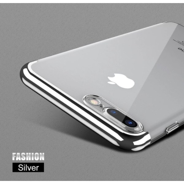 iPhone 7 PLUS - Stilrent Exklusivt Silikonskal från FLOVEME Silver