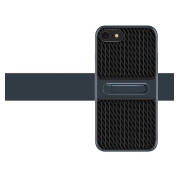 Stilig støtdempende hybriddeksel i karbon FLOVEME iPhone 8 Plus Silver
