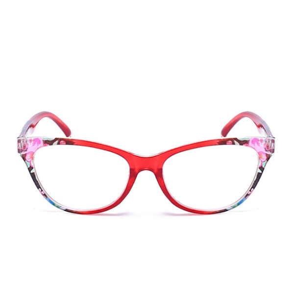 Elegante Blomstrete Leseglass Brun 4.0