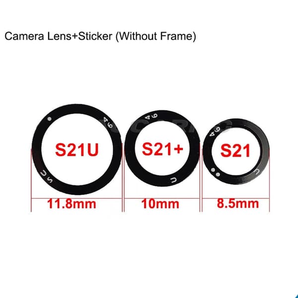 2-PACK Galaxy S21 Ultra Bagkamera Linse Reservedel Transparent