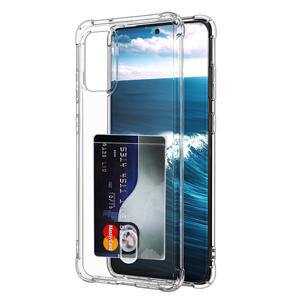Smidigt Skyddsskal med Korthållare - Samsung Galaxy S20 Transparent