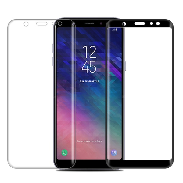 3D skærmbeskytter fra MyGuard (2-PACK) til Samsung Galaxy A6 Plus Svart