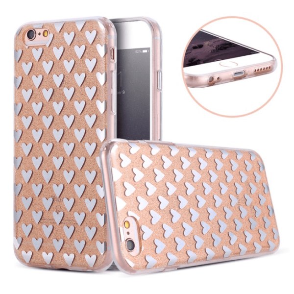 iPhone 6/6S Elegant Crystalheart -kuori FLOVEME ORIGINALilta Guld