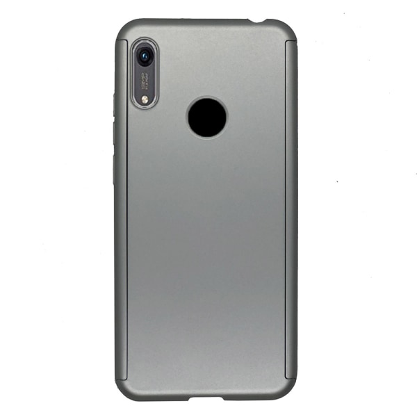 Huawei Y6 2019 - Elegant robust dobbeltsidet cover Silver