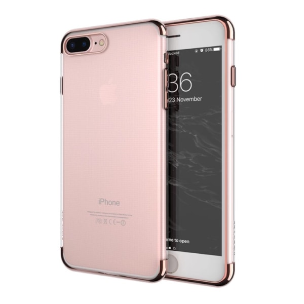 iPhone 7 PLUS - Stilfuldt eksklusivt smart silikonetui FLOVEME Röd