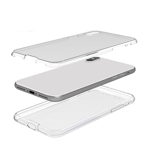 Beskyttende dobbeltsidig silikondeksel - iPhone 12 Blå