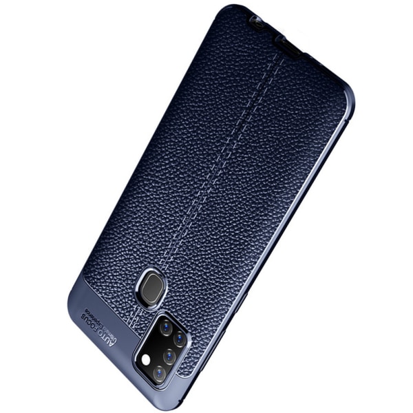 Samsung Galaxy A21S - Robust Stöttåligt Skal Mörkblå