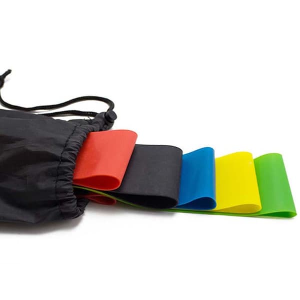 5-Pack Motstånds Gummiband Flerfärgad