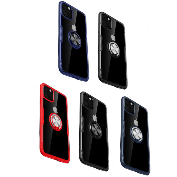 Glat etui med ringholder Leman - iPhone 11 Pro Max Röd