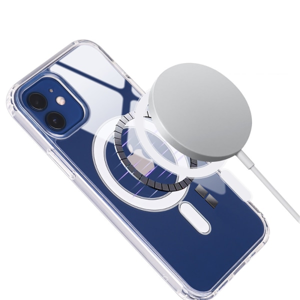 iPhone 11 - St�td�mpande Magnetisk Skal Genomskinlig