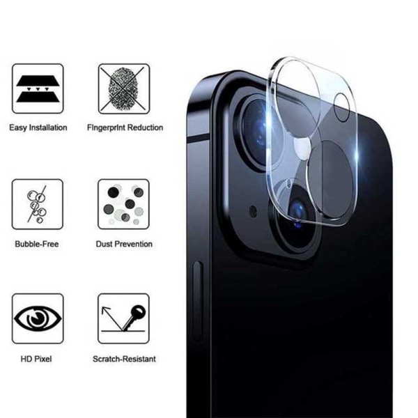 2-PACK Kameralinsskydd HD iPhone 13 Mini Transparent