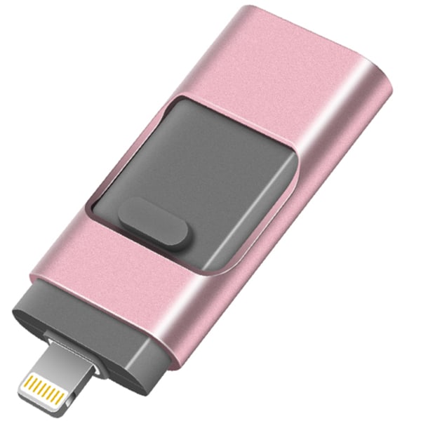 Lightning/Micro-USB-Minne (Spara ner från din telefon) 128Gb Roséguld